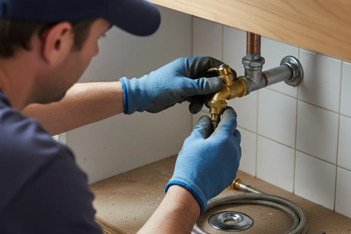 Shutoff valve and fitting work during Faucet and Fixture Repair in Harristown